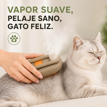 🐾 Cepillo de Vapor Premium Animore® 3 en 1 para Perros y Gatos