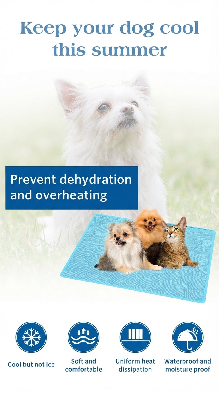 Breathable & Washable Cooling Pet Mat for Dogs and Cats - Ideal for Beds, Sofas, and Cars