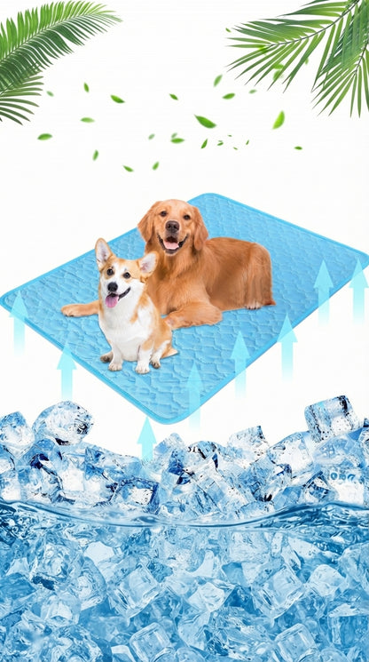 Breathable & Washable Cooling Pet Mat for Dogs and Cats - Ideal for Beds, Sofas, and Cars