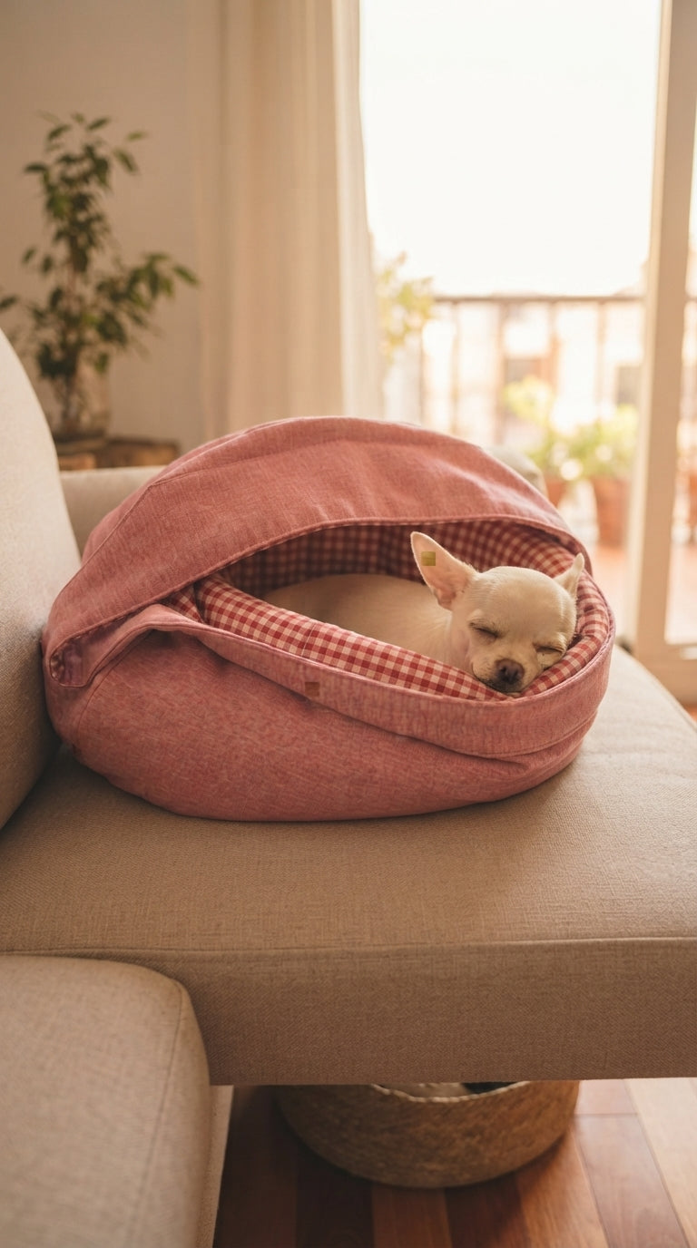 Bolso Bandolera Prémium Reversible para Mascotas – Algodón Suave y Doble Seguridad