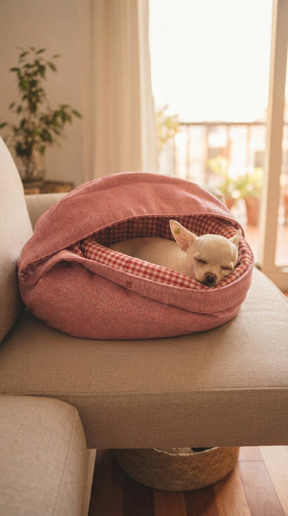 Bolso Bandolera Prémium Reversible para Mascotas – Algodón Suave y Doble Seguridad