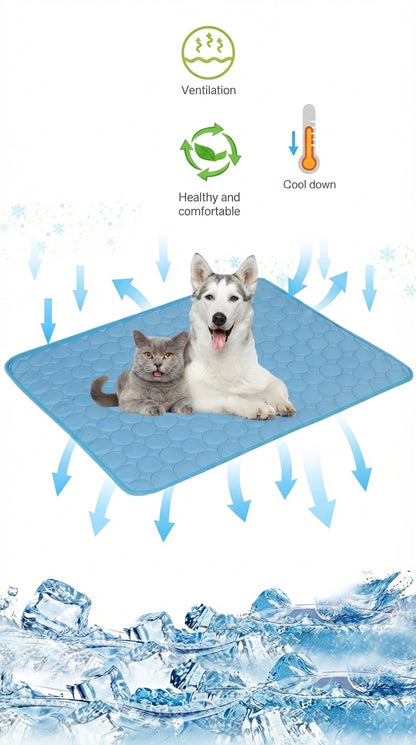 Breathable & Washable Cooling Pet Mat for Dogs and Cats - Ideal for Beds, Sofas, and Cars