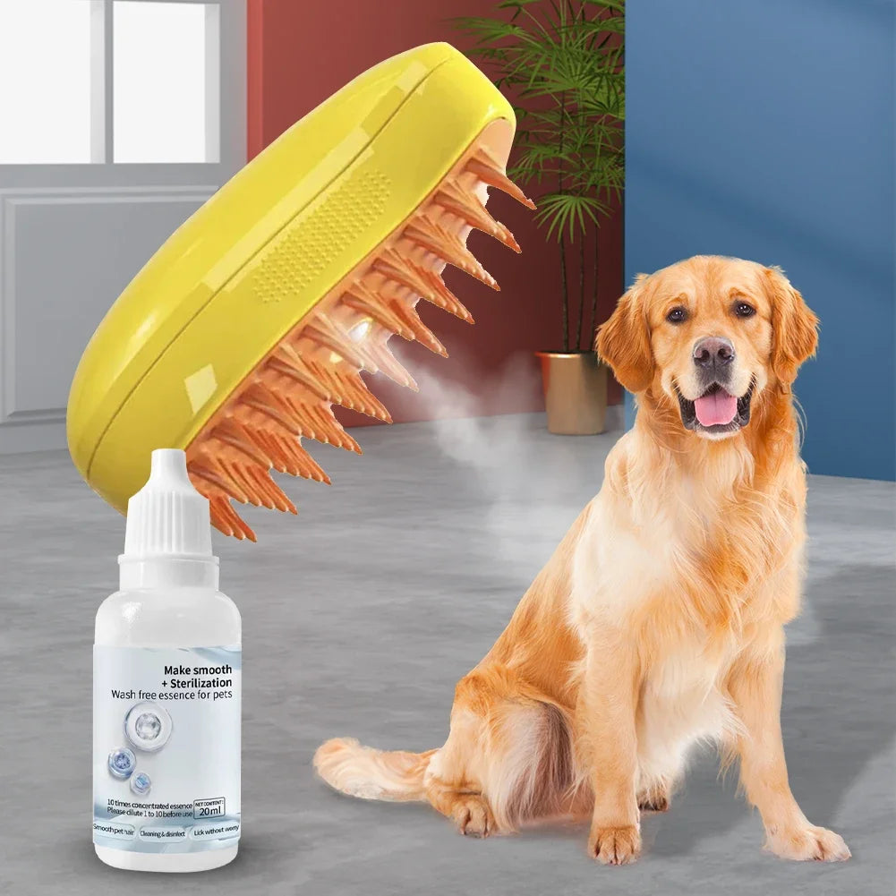 Transform Your Pet's Grooming Routine with Our 3-5Pcs Cat Steam Brush & Wash-Free Essence Hair Serum for Effortless Cleaning and Care
