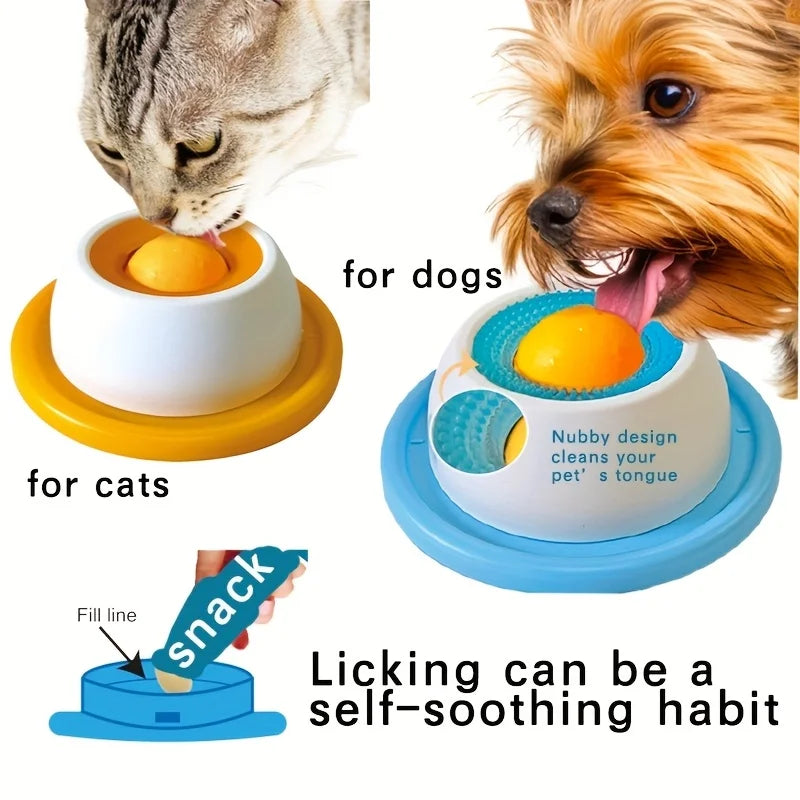 Engaging Slow Feeder Lick Mat for Dogs & Cats - Enhance Playtime and Promote Dental Health with Our Interactive Snack Bowl