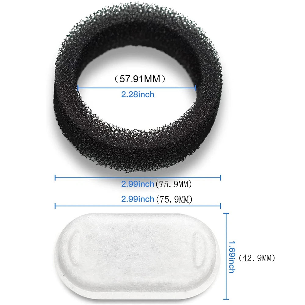 Premium Replacement Filters for Cat and Dog Water Fountains - Activated Carbon Filters for Fresh, Clean Water