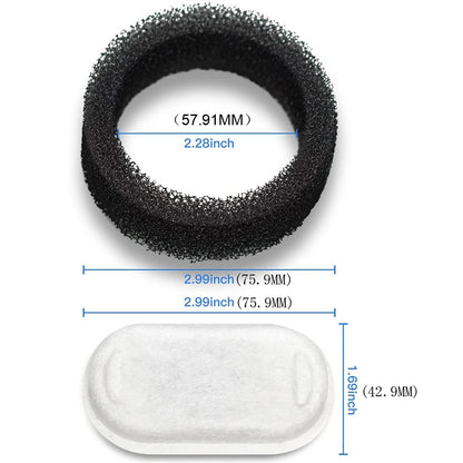 Premium Replacement Filters for Cat and Dog Water Fountains - Activated Carbon Filters for Fresh, Clean Water